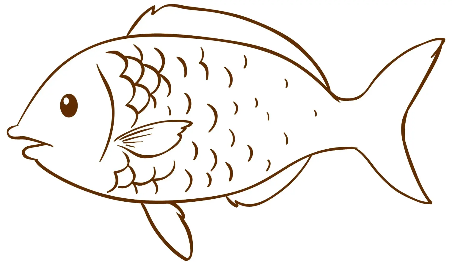 Free Fish Picture To Color In