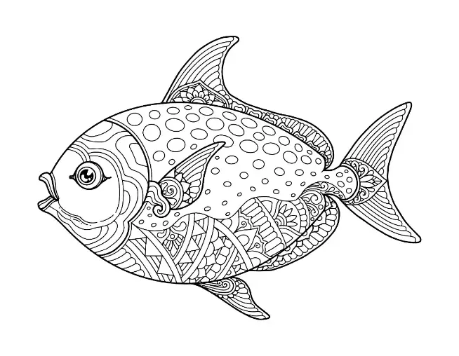 Free Fish Picture To Color In