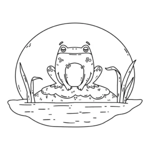 Free Frog Picture To Color In