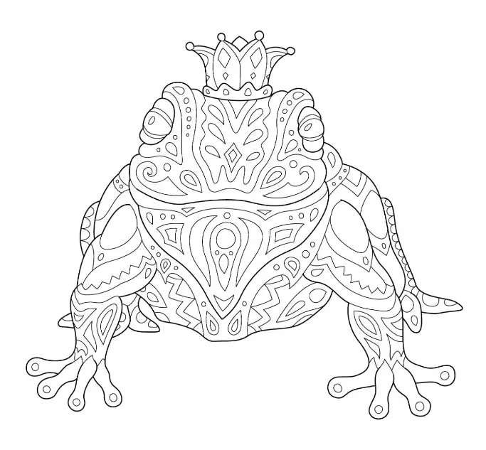 Free Frog Picture To Color In