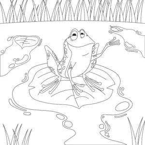 Free Frog Picture To Color In