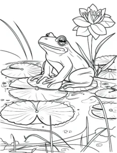 Free Frog Picture To Color In