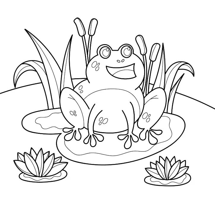 Free Frog Picture To Color In