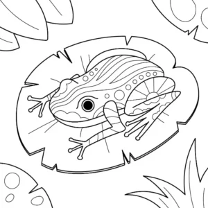 Free Frog Picture To Color In