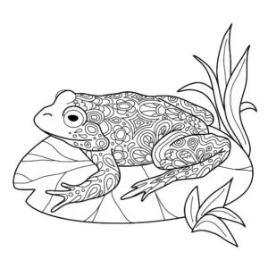 Free Frog Picture To Color In