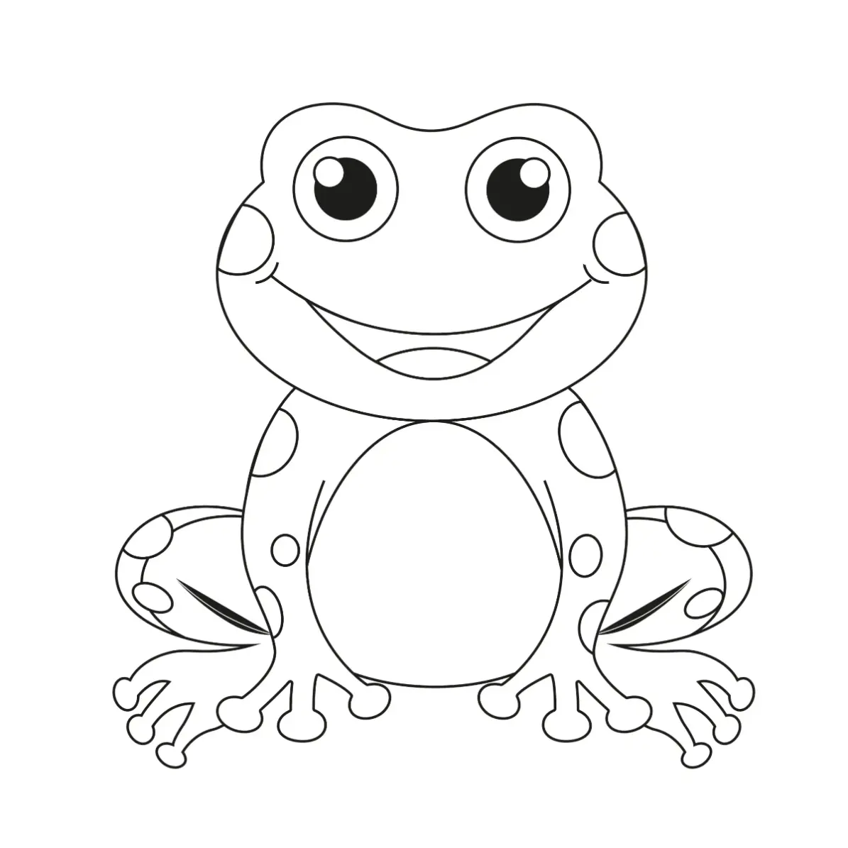 Free Frog Picture To Color In