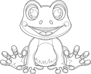 Free Frog Picture To Color In