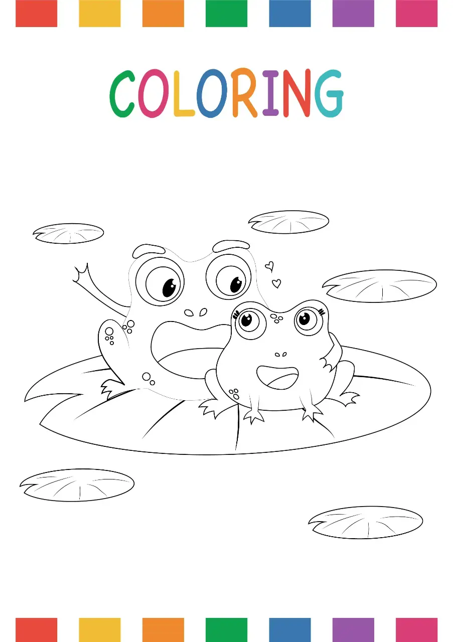 Free Frog Picture To Color In