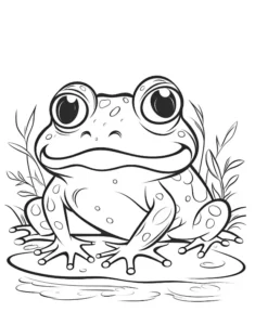 Free Frog Picture To Color In