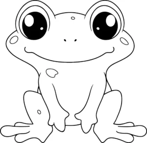 Free Frog Picture To Color In