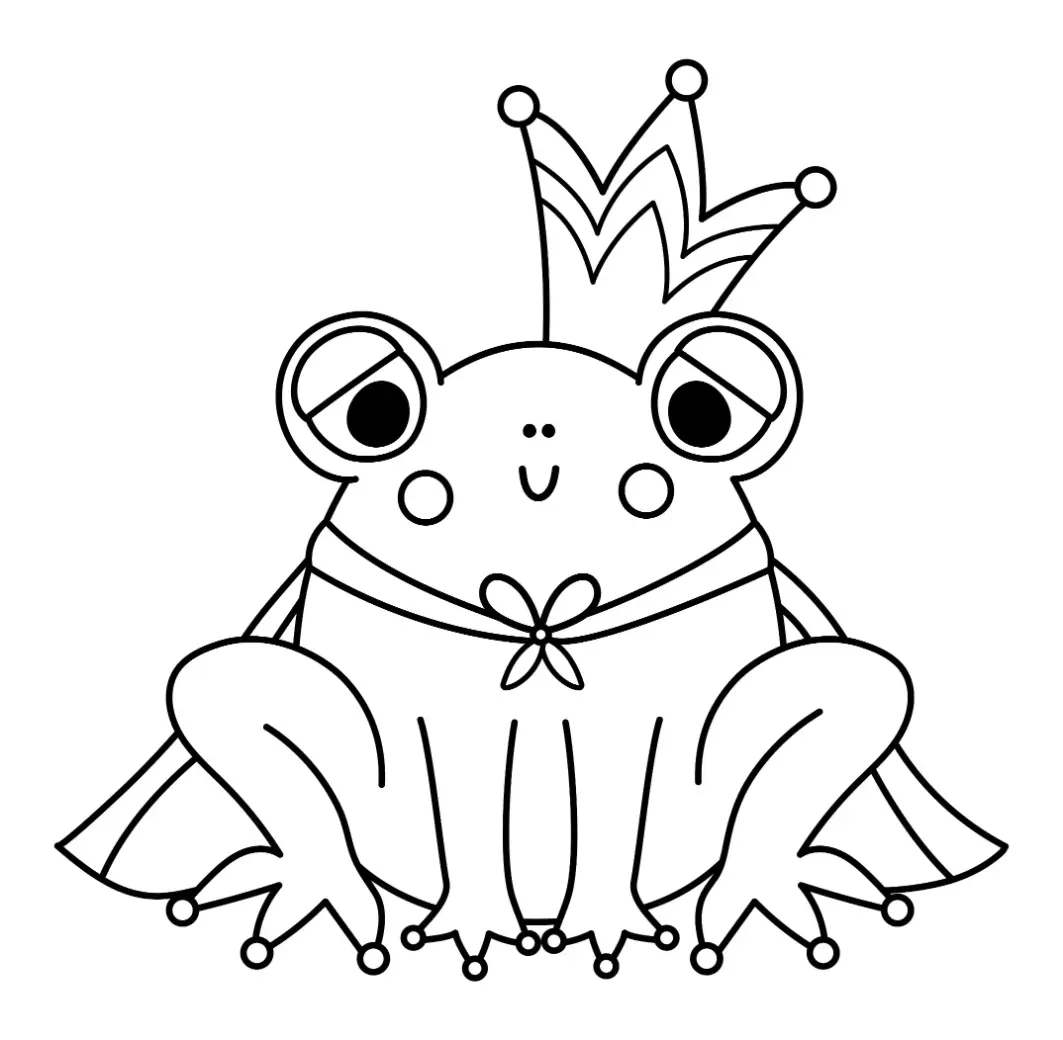 Free Frog Picture To Color In