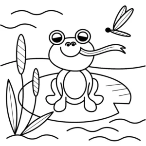 Free Frog Picture To Color In