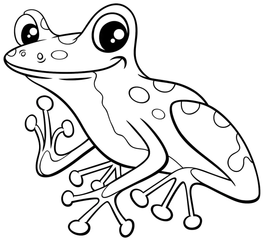 Free Frog Picture To Color In