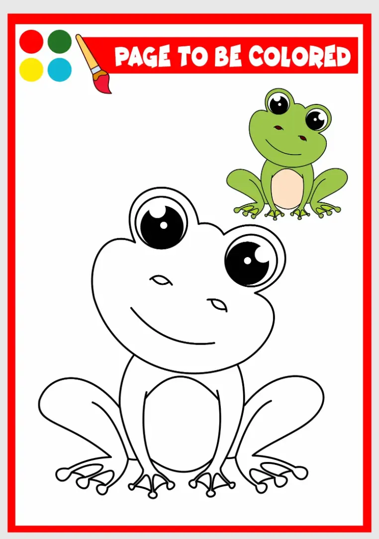 Free Frog Picture To Color In