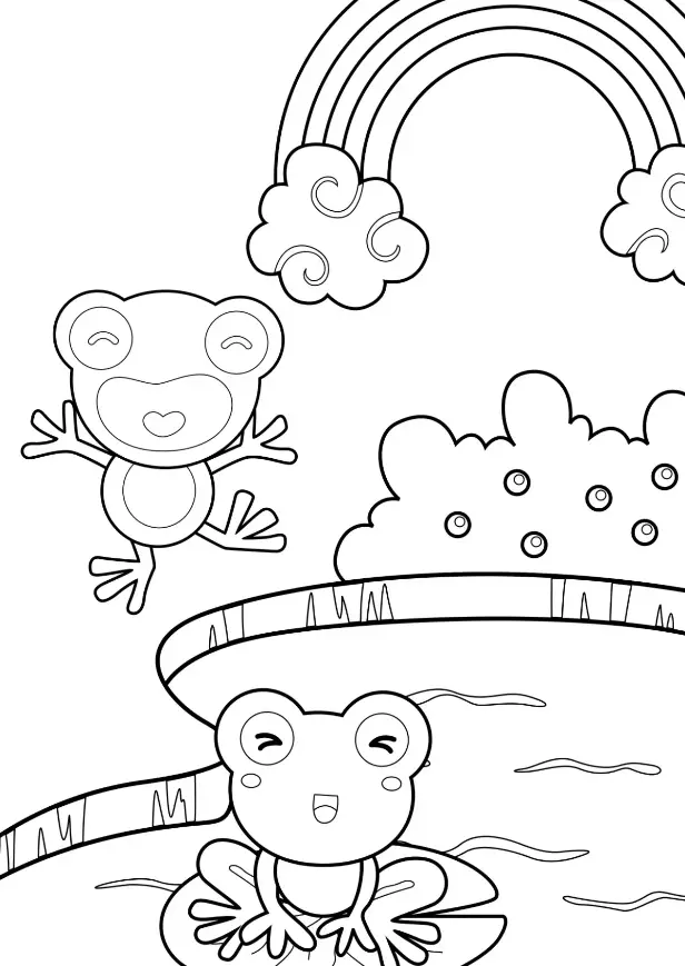 Free Frog Picture To Color In