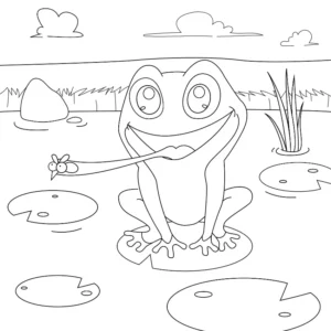 Free Frog Picture To Color In