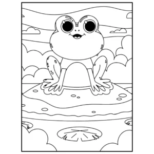 Free Frog Picture To Color In