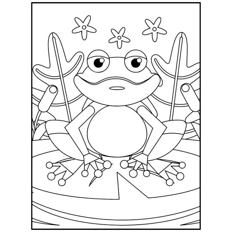 Free Frog Picture To Color In