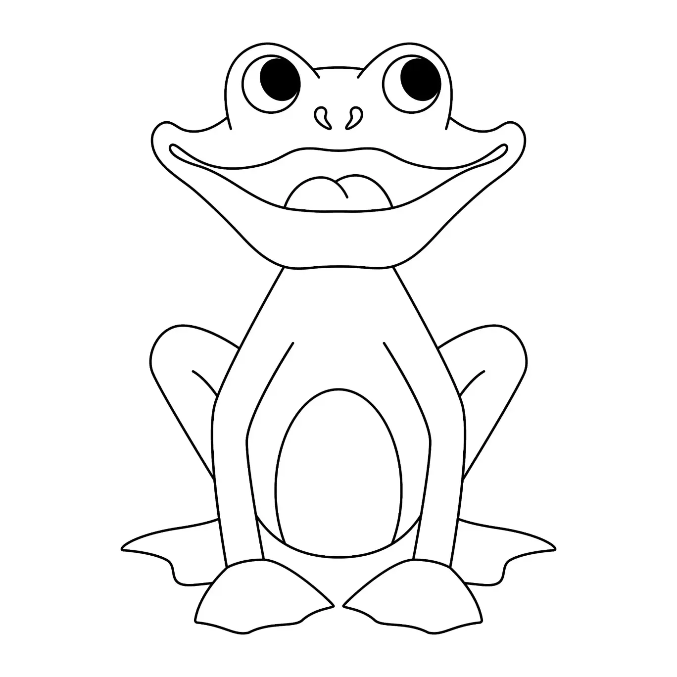 Free Frog Picture To Color In