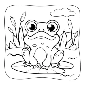 Free Frog Picture To Color In