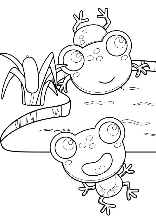 Free Frog Picture To Color In