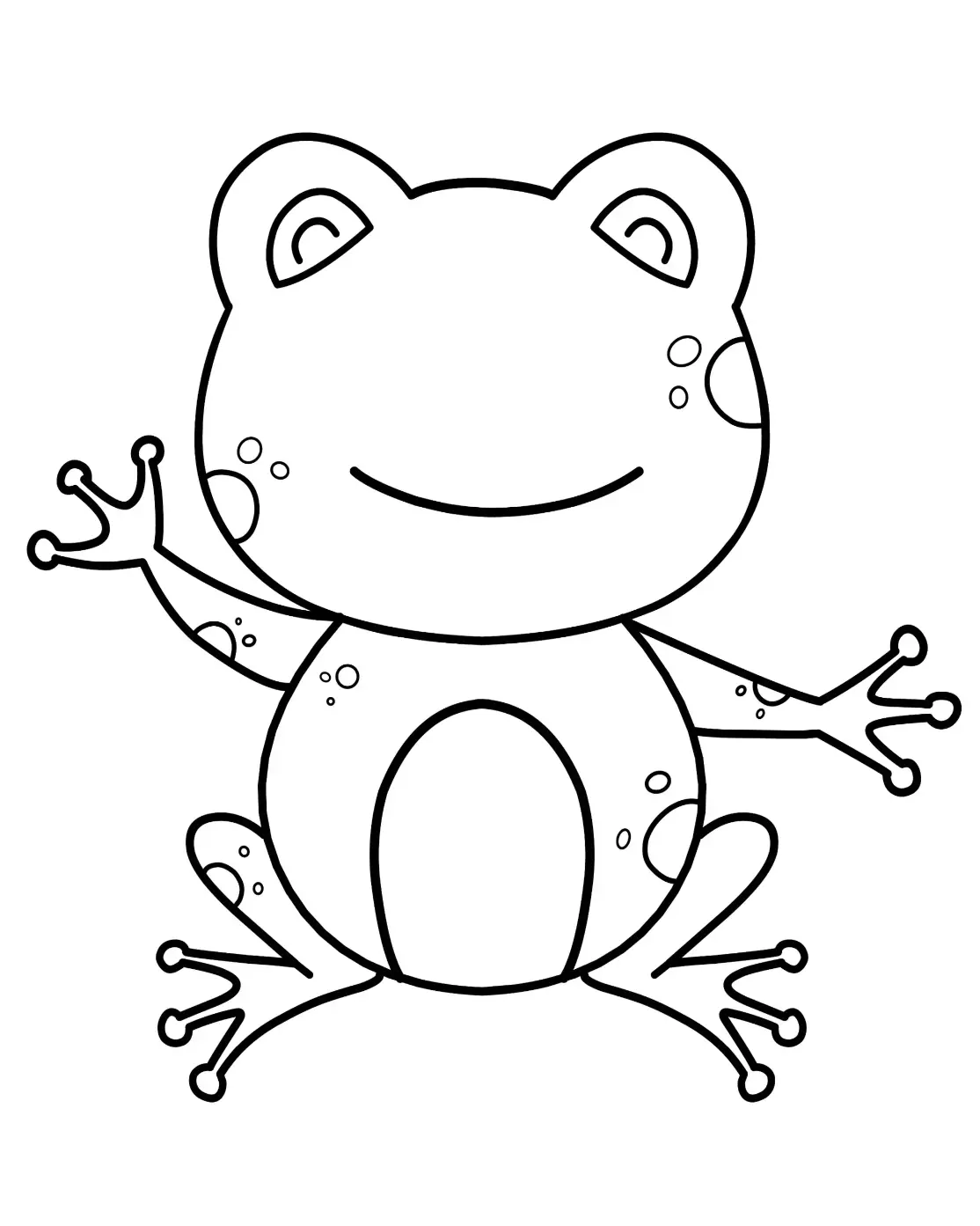 Free Frog Picture To Color In