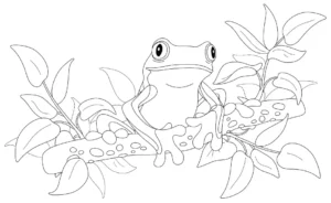 Free Frog Picture To Color In