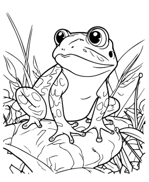 Free Frog Picture To Color In