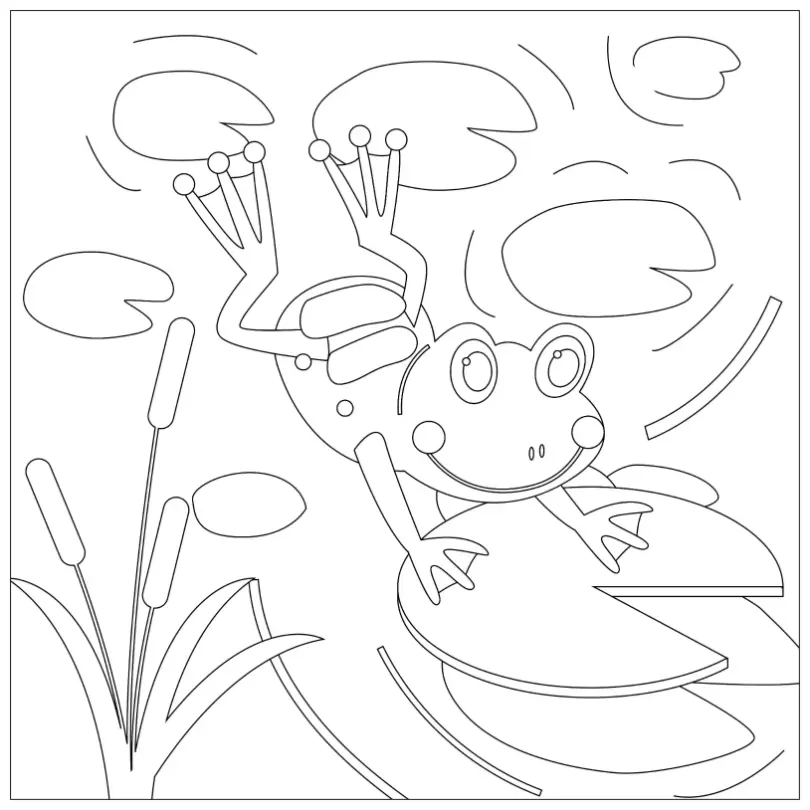 Free Frog Picture To Color In