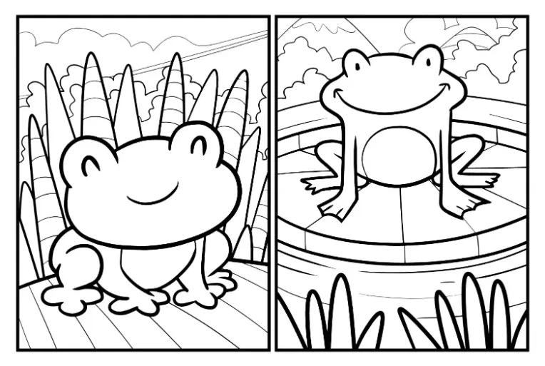 Free Frog Picture To Color In