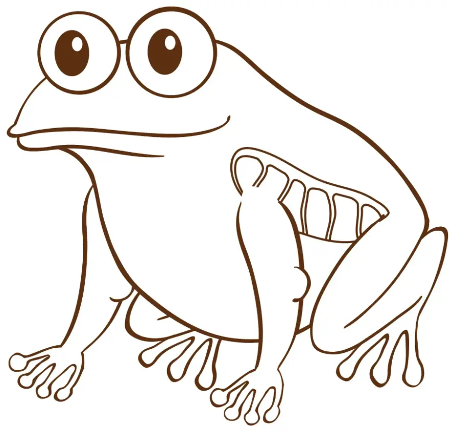 Free Frog Picture To Color In