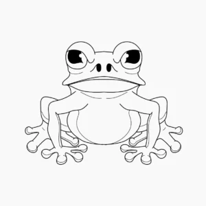 Free Frog Picture To Color In