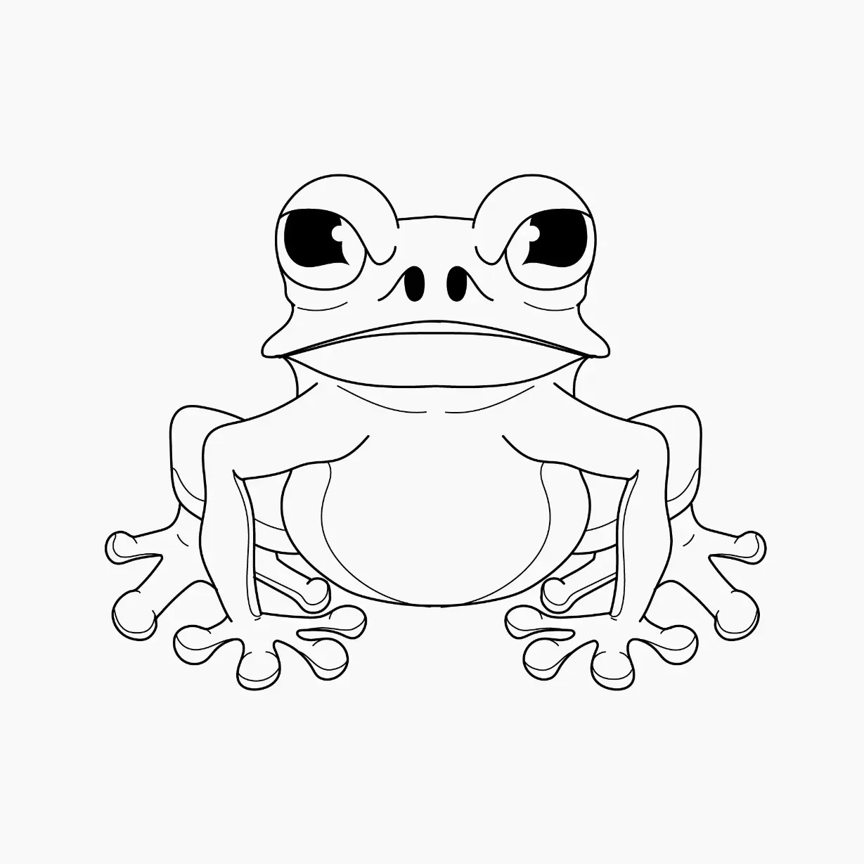 Free Frog Picture To Color In