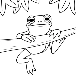 Free Frog Picture To Color In