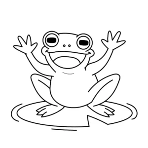 Free Frog Picture To Color In