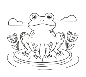 Free Frog Picture To Color In