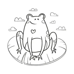 Free Frog Picture To Color In