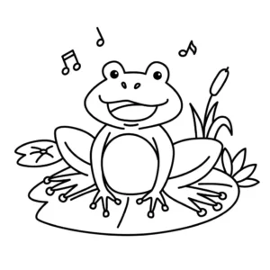 Free Frog Picture To Color In