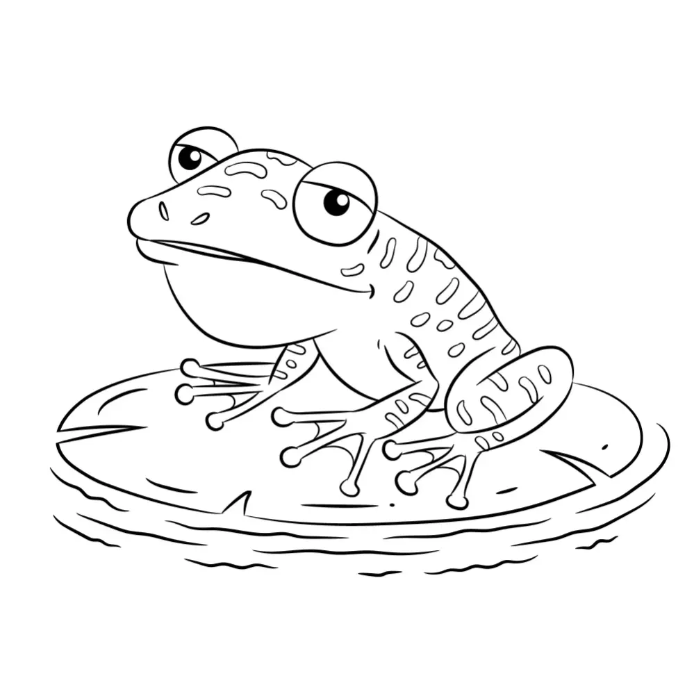 Free Frog Picture To Color In