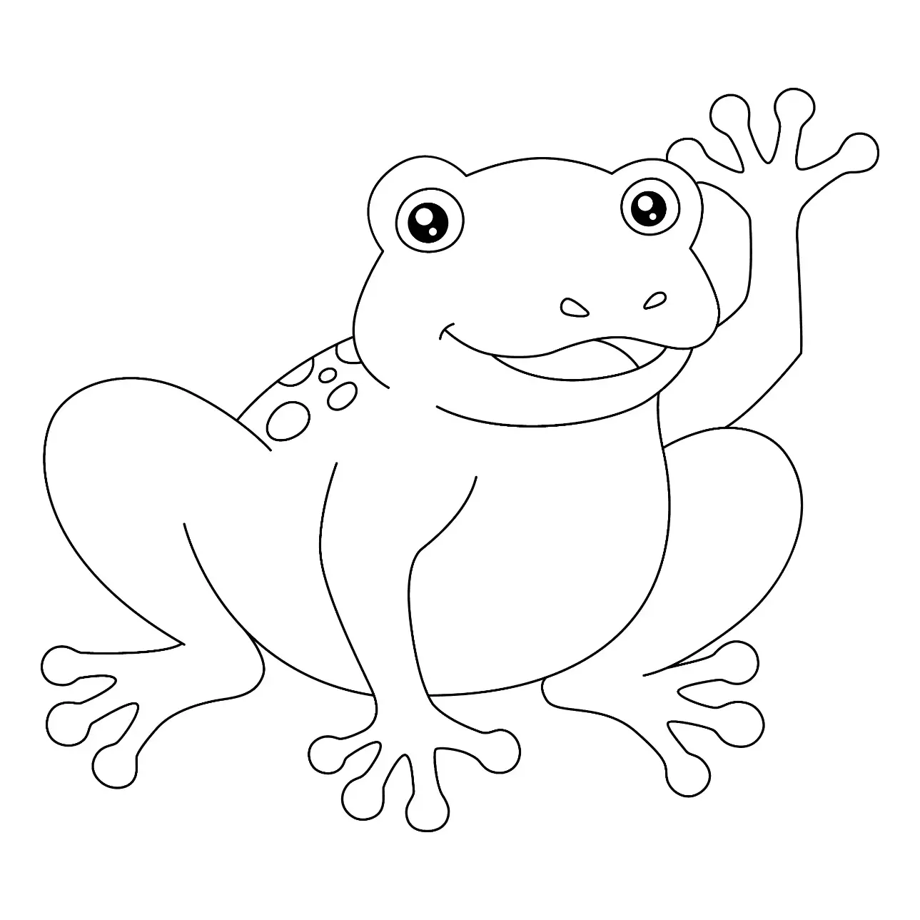 Free Frog Picture To Color In