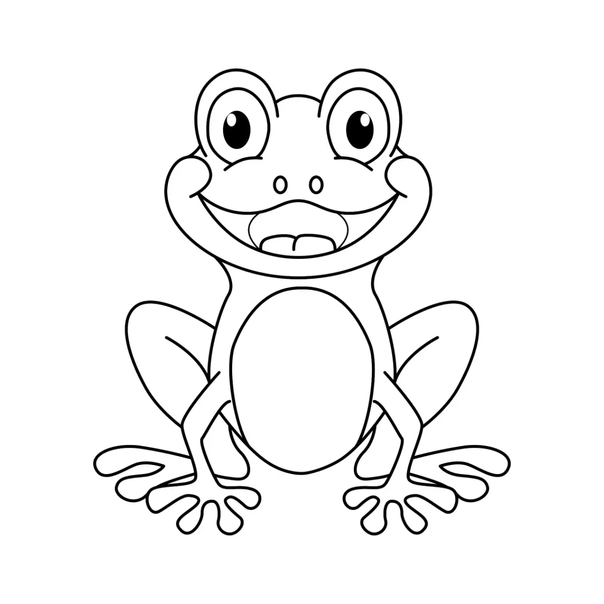 Free Frog Picture To Color In