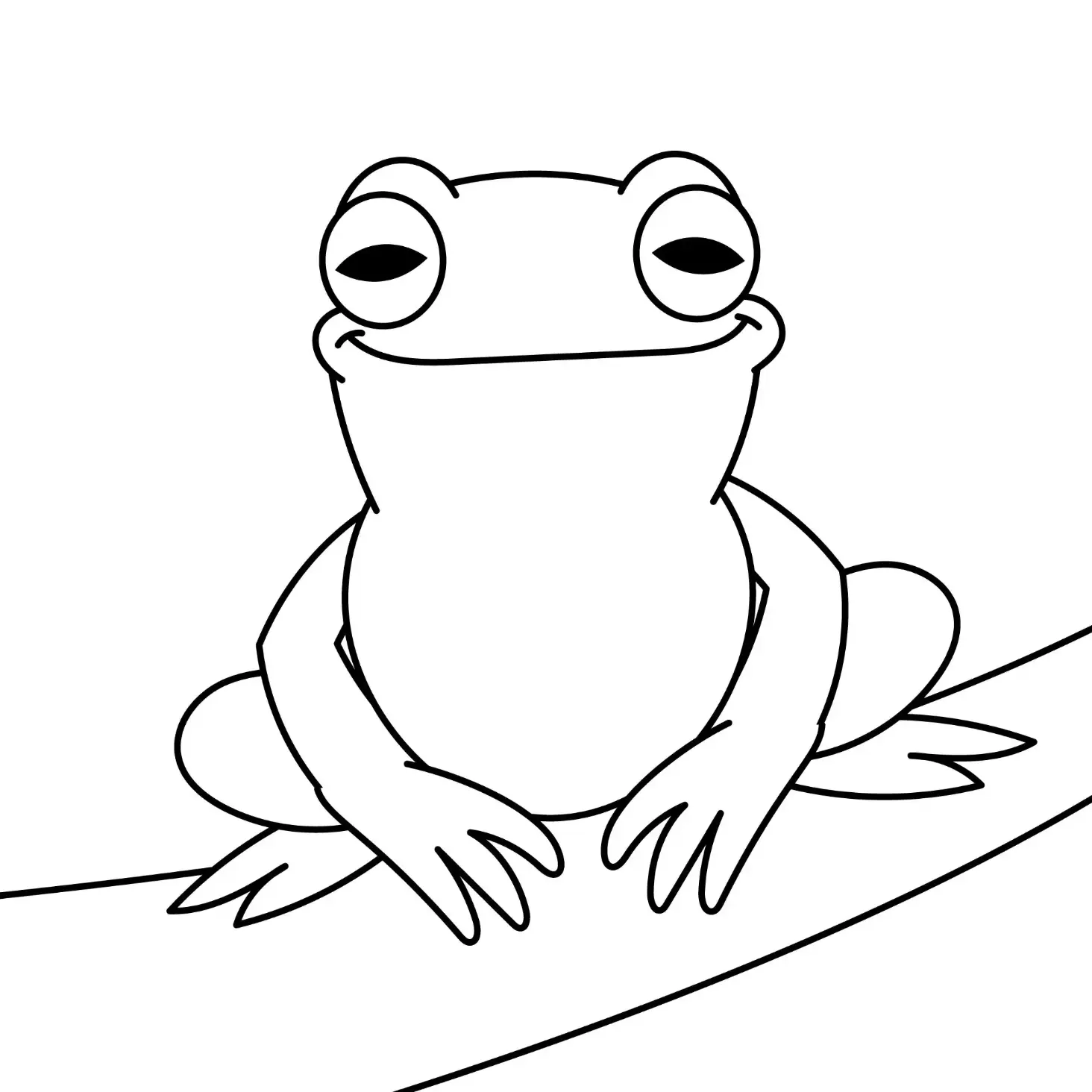 Free Frog Picture To Color In