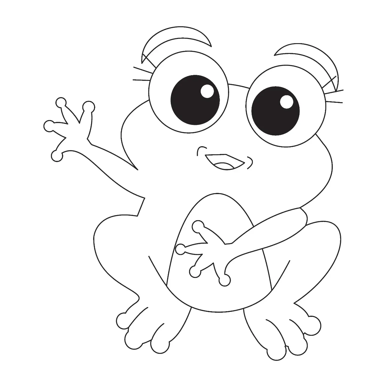 Free Frog Picture To Color In