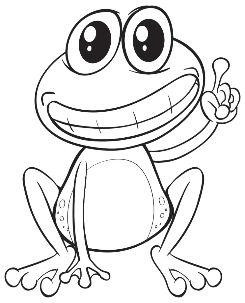 Free Frog Picture To Color In