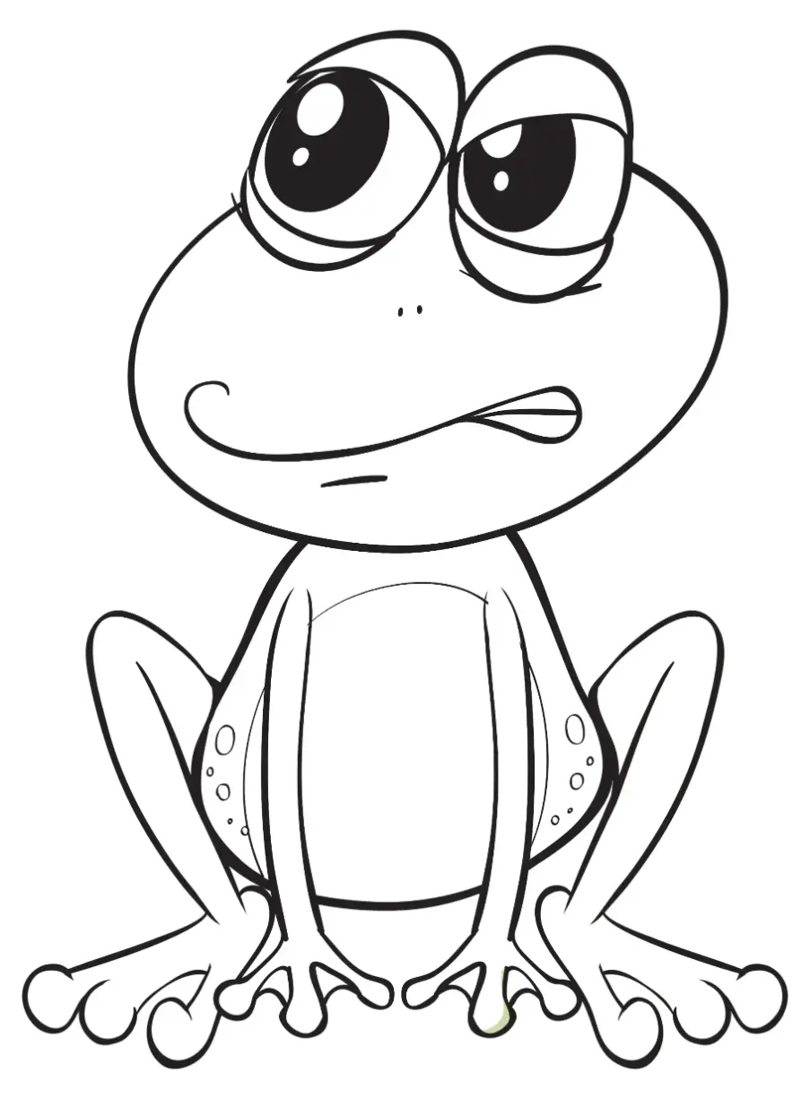 Free Frog Picture To Color In