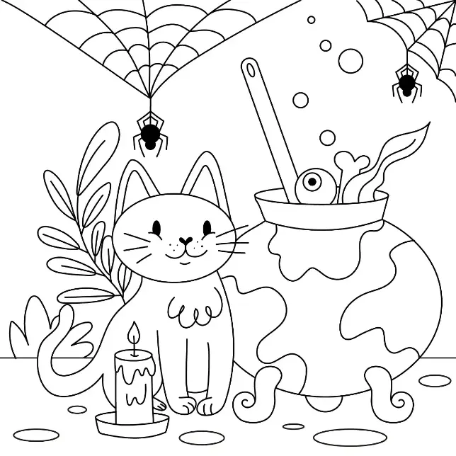 Free Halloween Picture To Color In