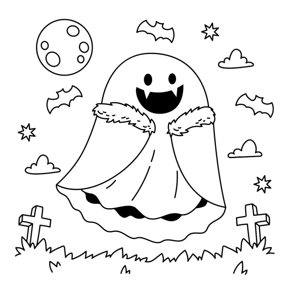 Free Halloween Picture To Color In