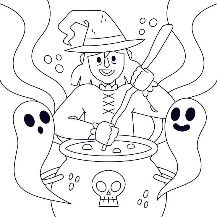 Free Halloween Picture To Color In