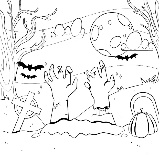 Free Halloween Picture To Color In