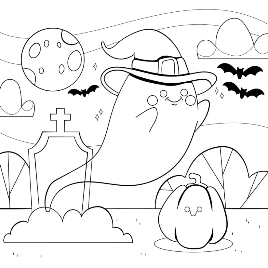 Free Halloween Picture To Color In